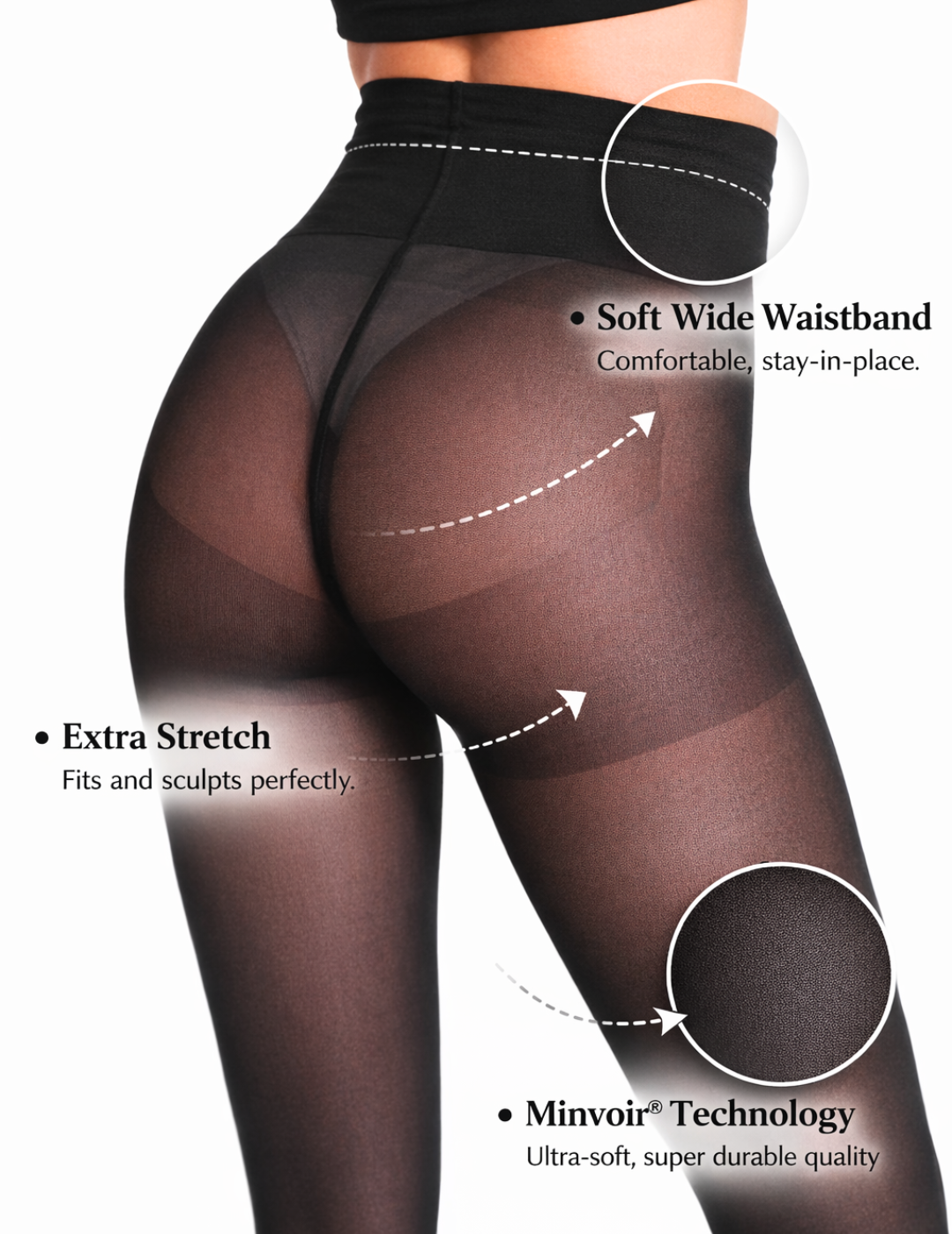 Dot Ladder-Free Shaping Tights 30 Denier
